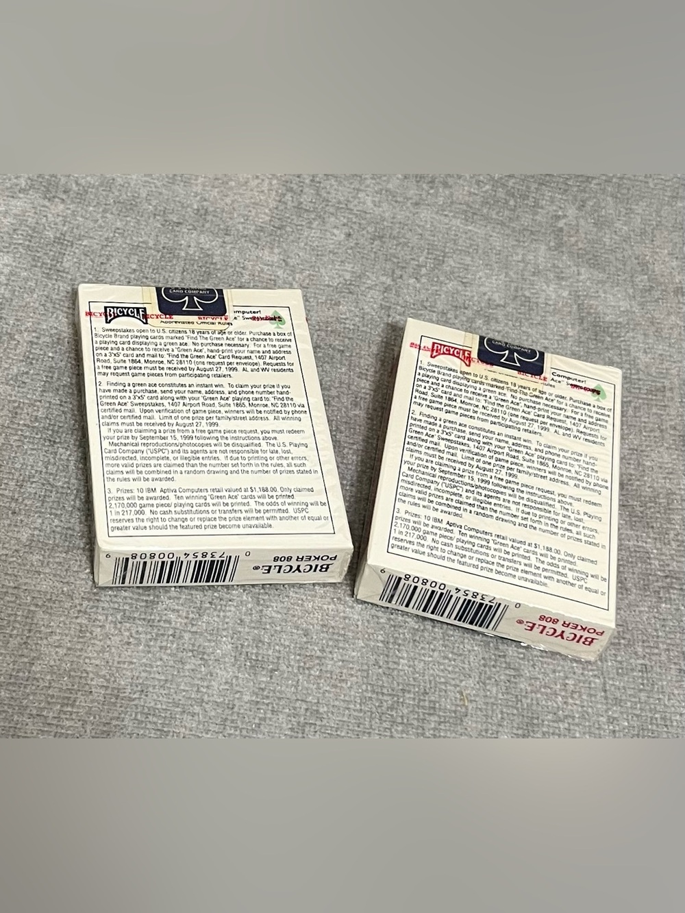 New Vintage Two Bicycle Sealed Rider Back Playing Cards IBM Aptiva Promo - Picture 10 of 11